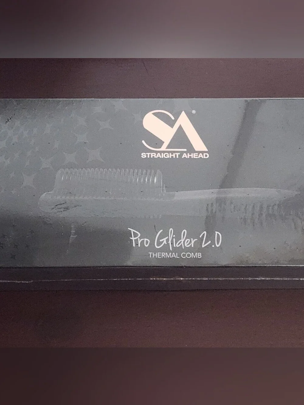Straight Ahead Pro Glider 2.0 Hair Straightener Comb Black Ceramic Ionic 450°F